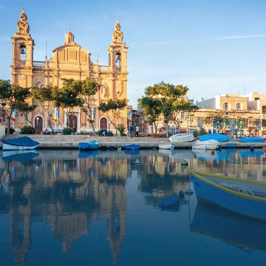 Msida creek in Malta by day.