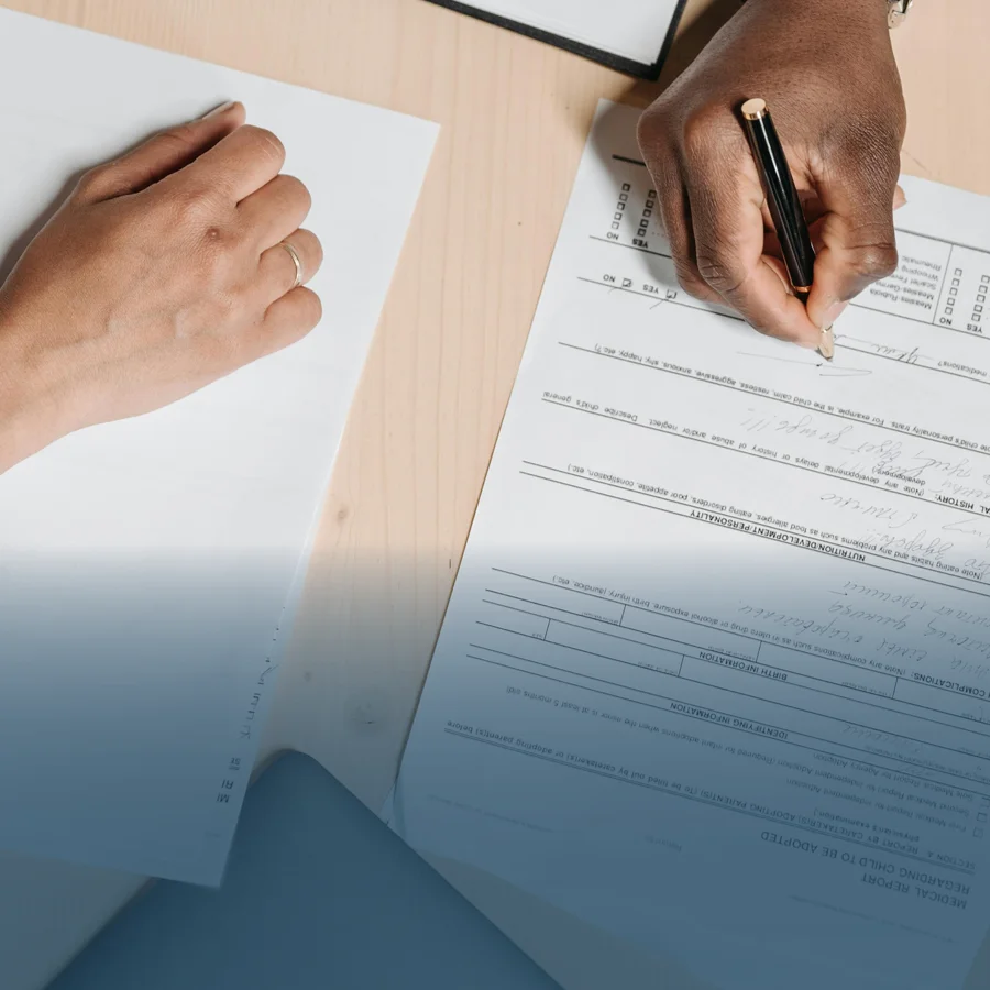 A closeup image of financial sheets.